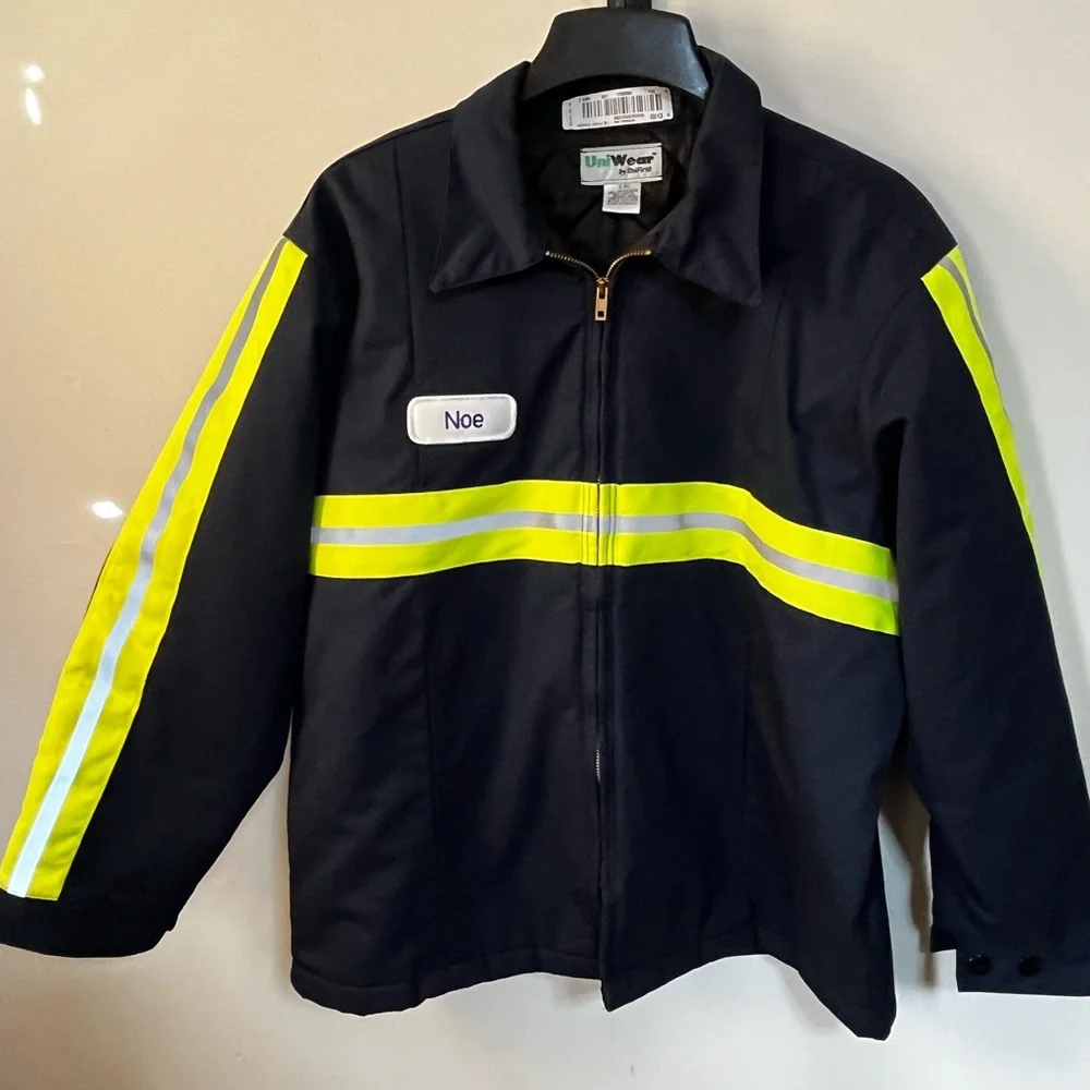 Uniwear By UniFirst Quilted Safety Jacket Sz XL - Picture 2 of 8